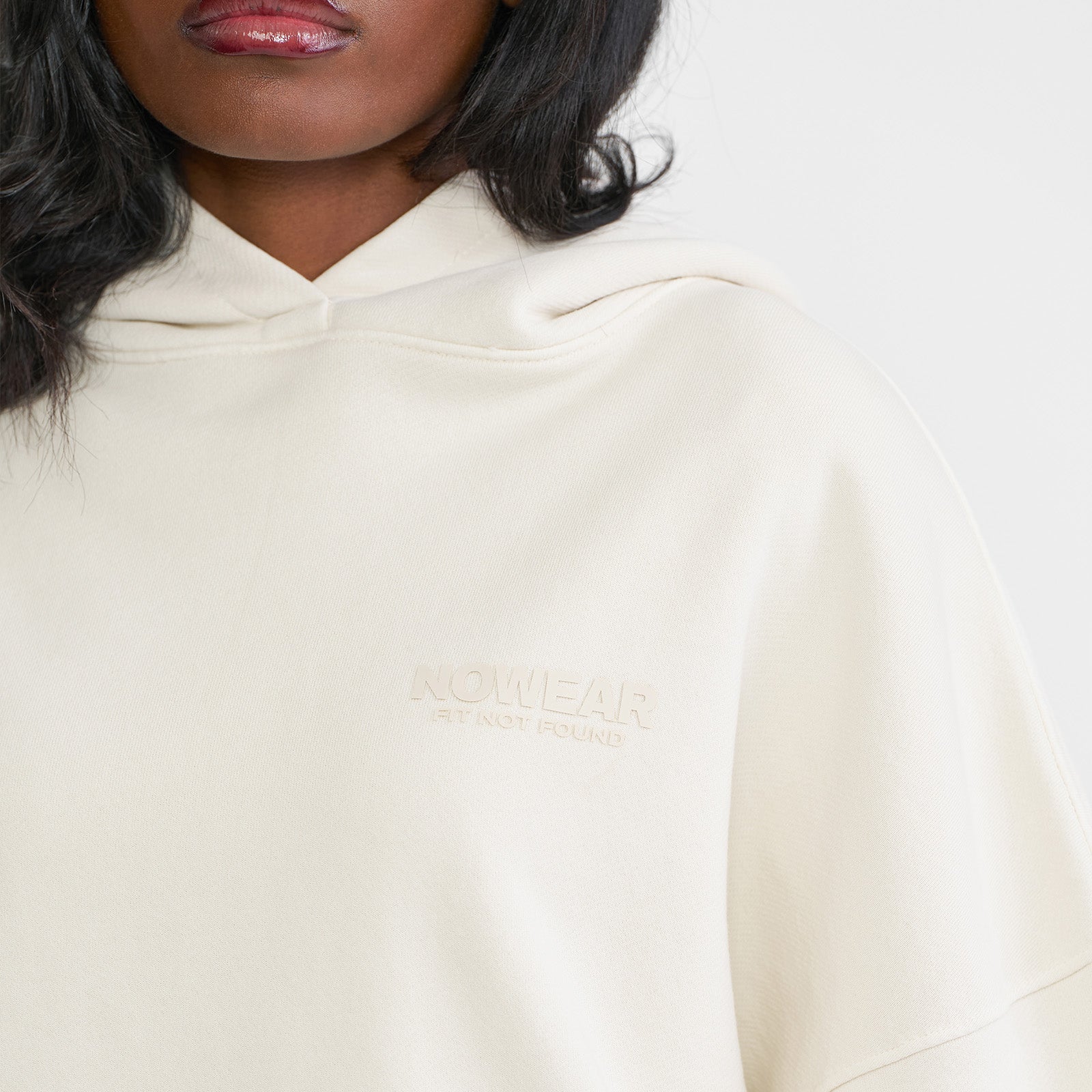 'Fit Not Found' Hoodie - Khaki with Khaki Logo