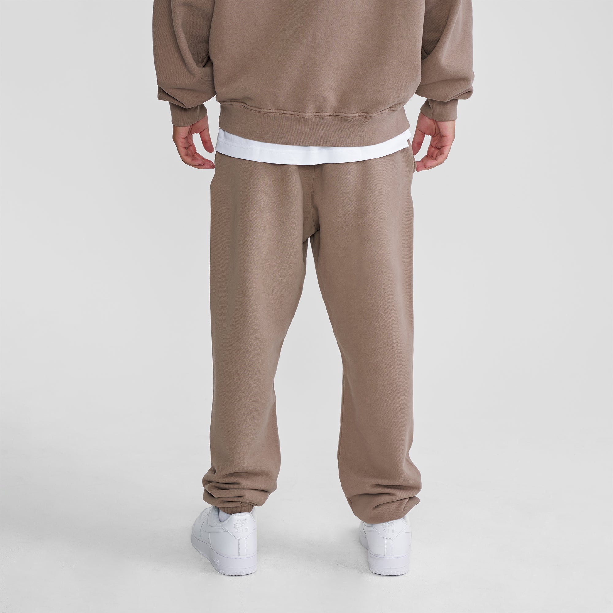'Fit Not Found' Joggers - Brown with Brown Logo