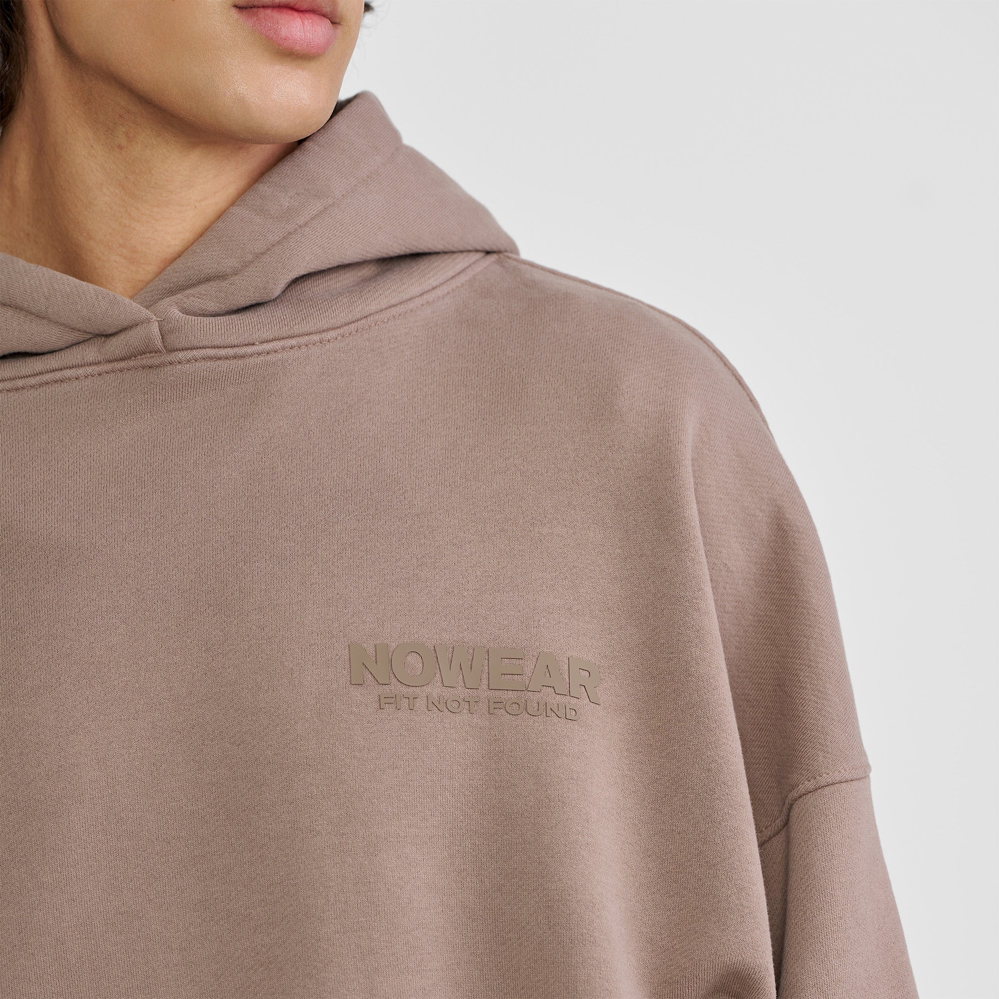 'Fit Not Found' Hoodie - Brown with Brown Logo