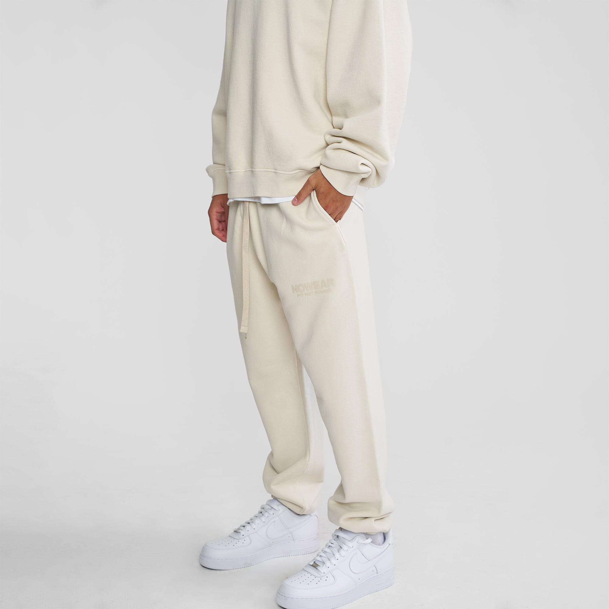 'Fit Not Found' Joggers - Khaki with Khaki Logo