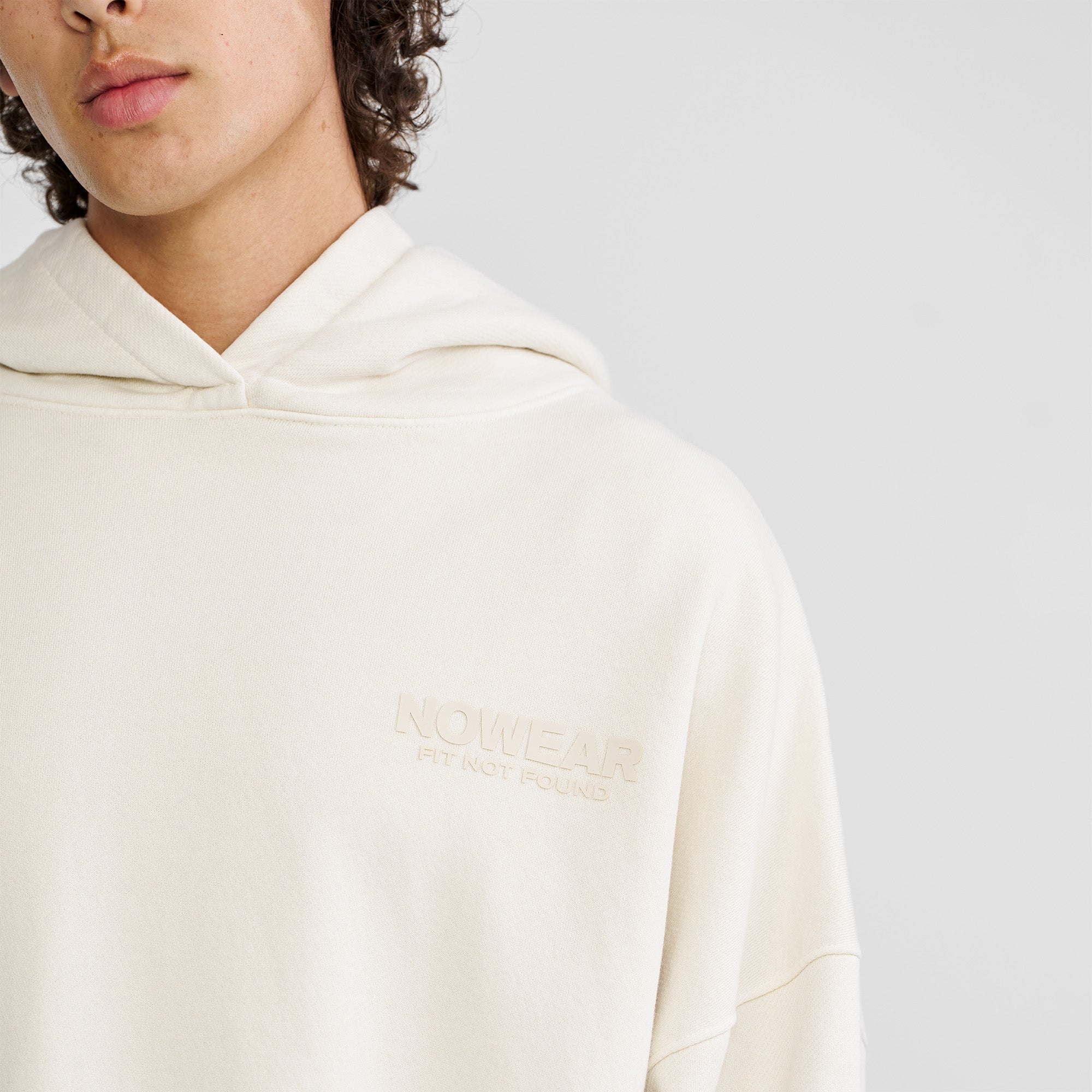 'Fit Not Found' Hoodie - Khaki with Khaki Logo
