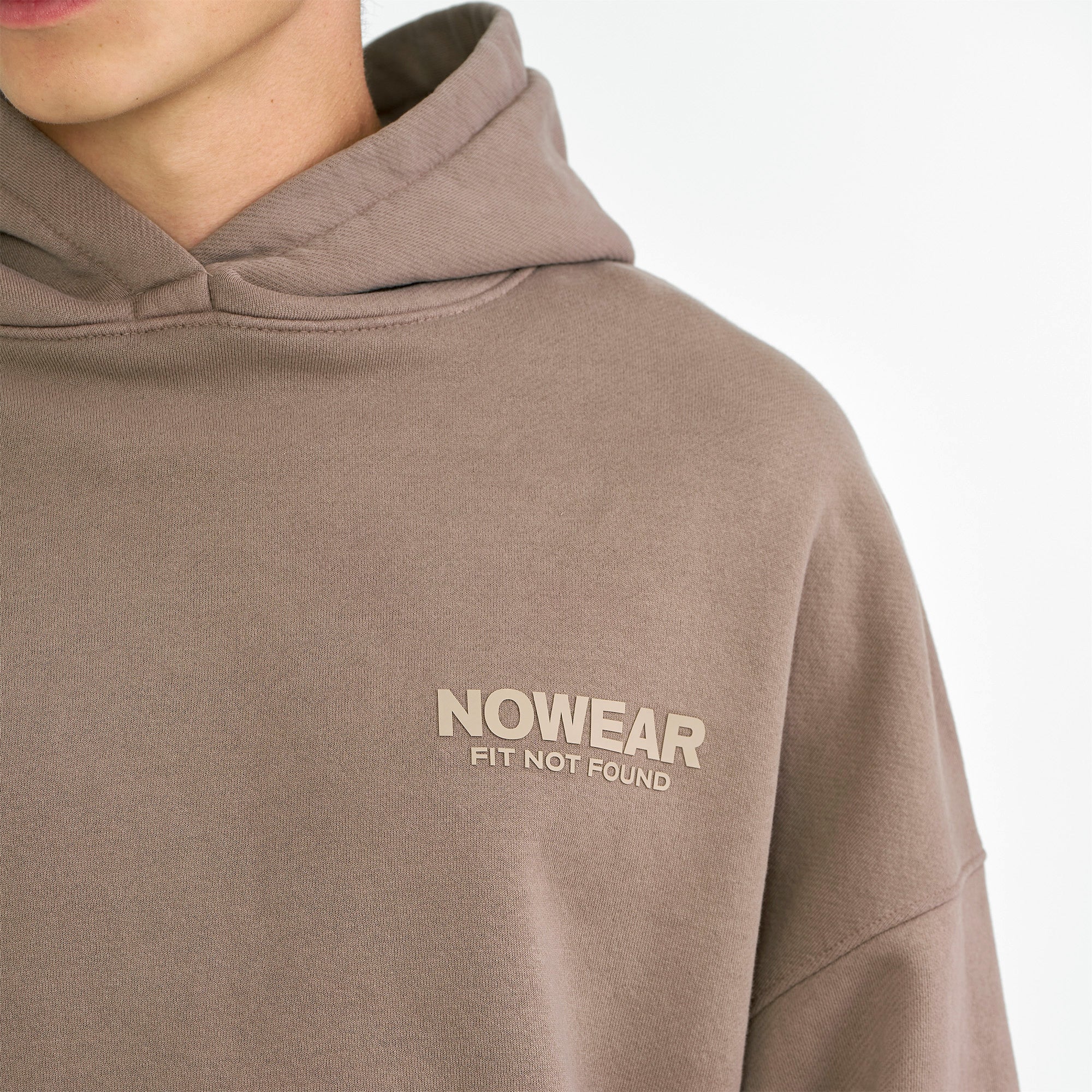 Oversized OG Hoodie - Brown with Matte Cream Logo