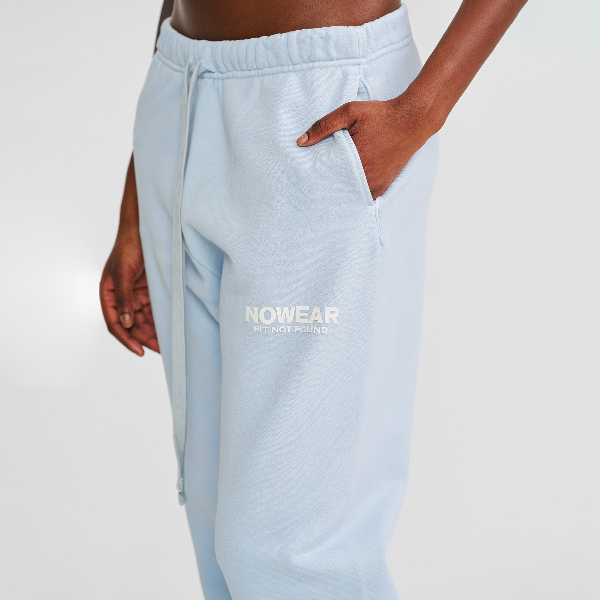'Fit Not Found' Joggers - Baby Blue