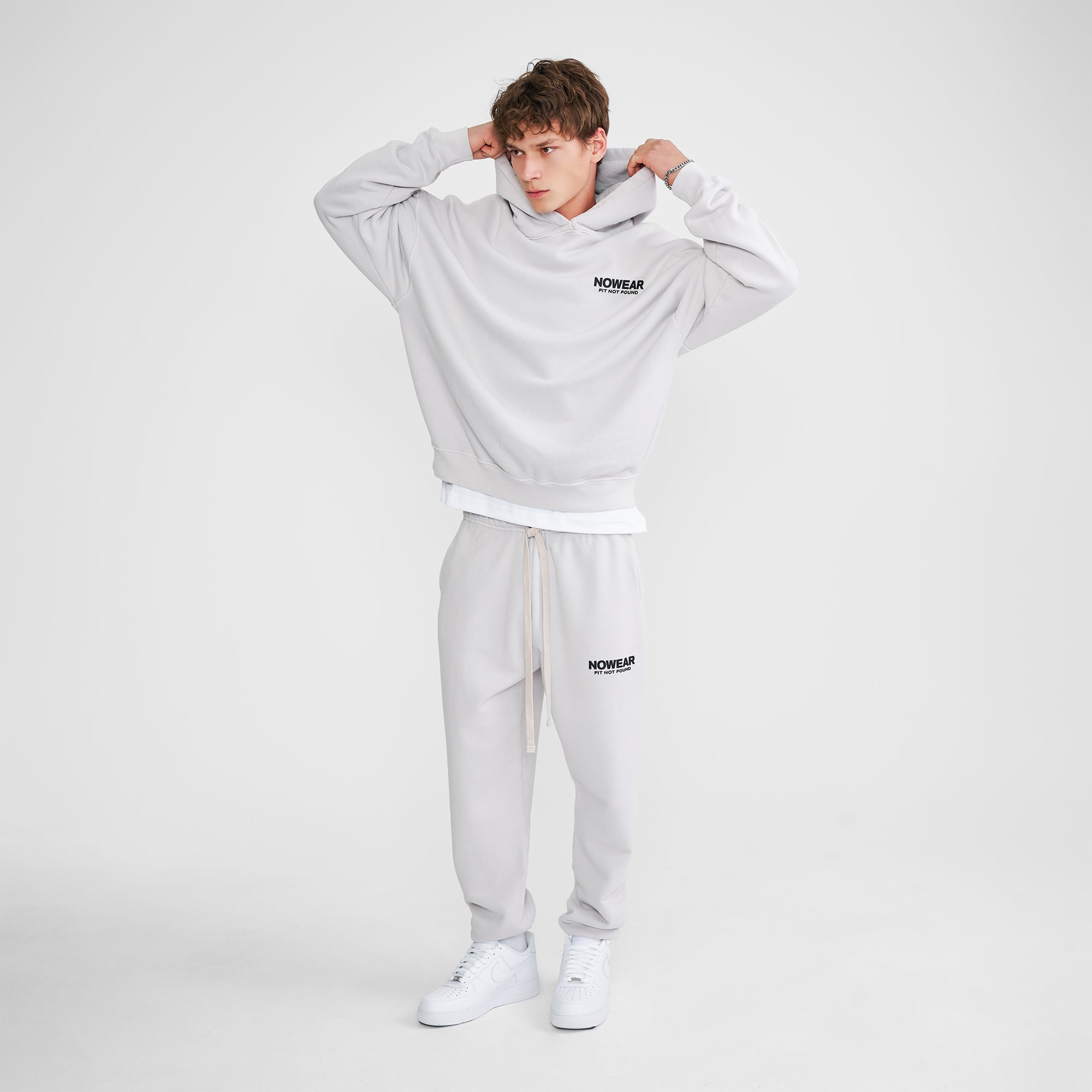 'Fit Not Found' Hoodie - Arctic Gray with Black Logo