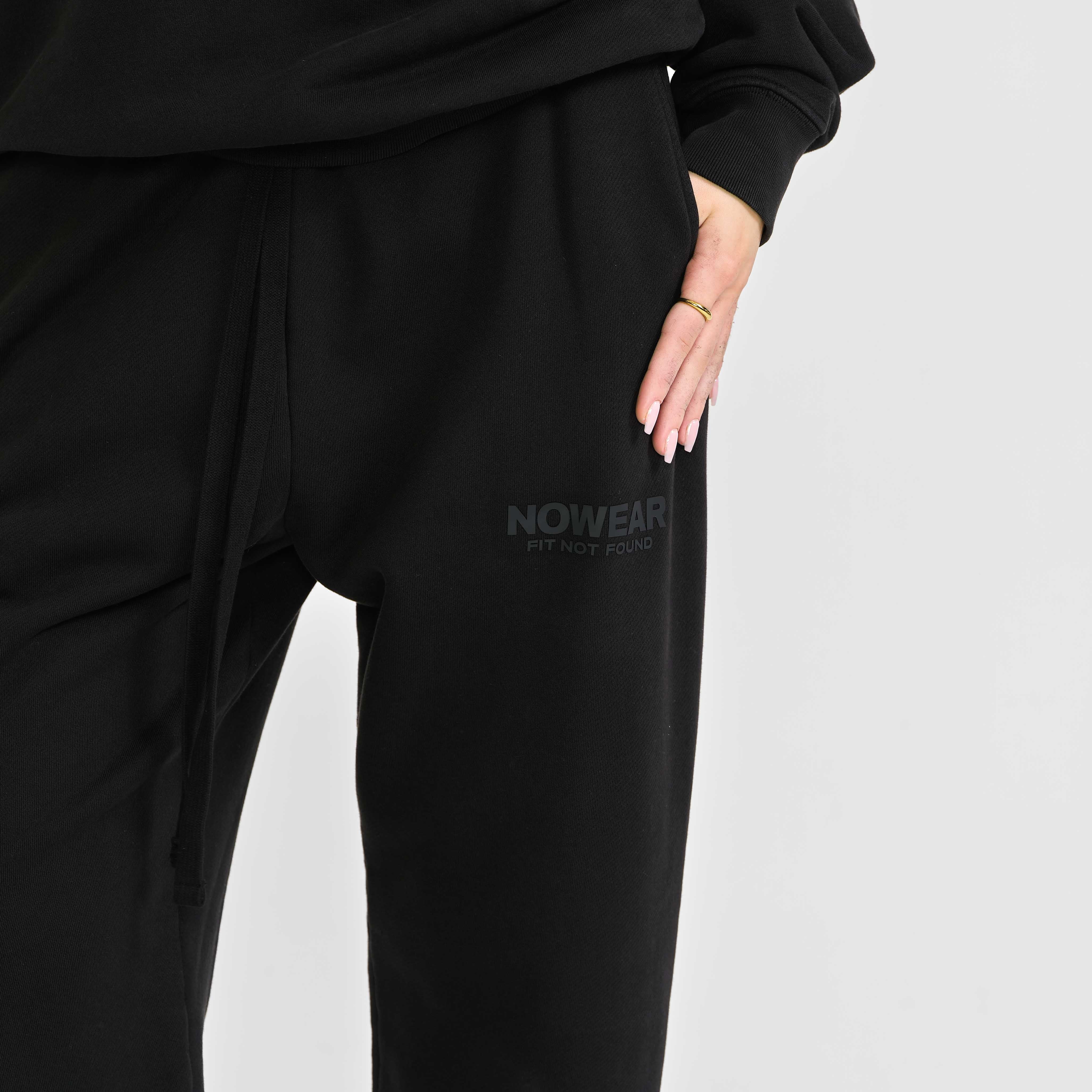 'Fit Not Found' Joggers - Jet Black