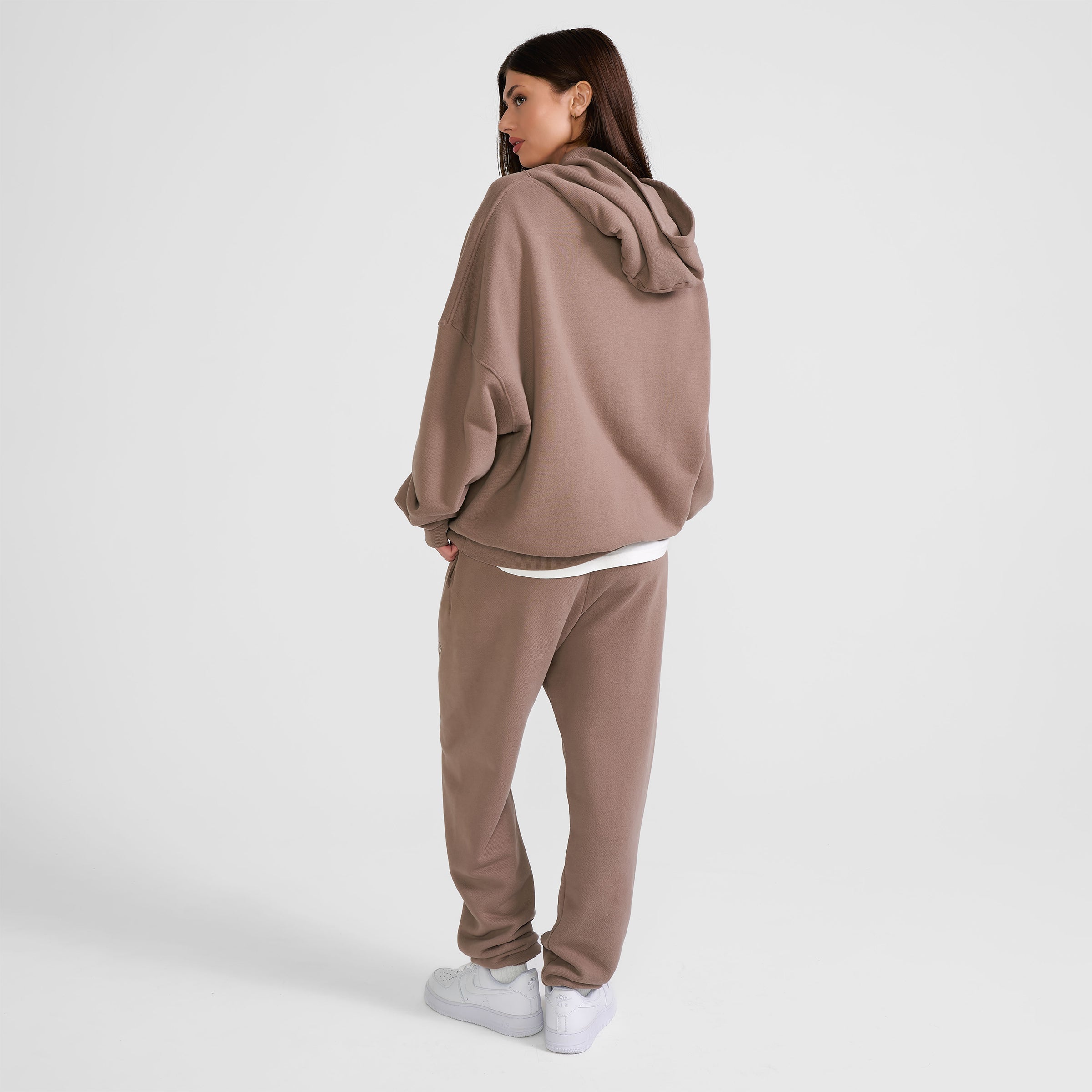 'Fit Not Found' Hoodie - Brown with Matte Cream Logo