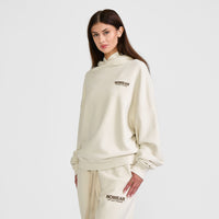 'Fit Not Found' Hoodie - Khaki with Brown Logo