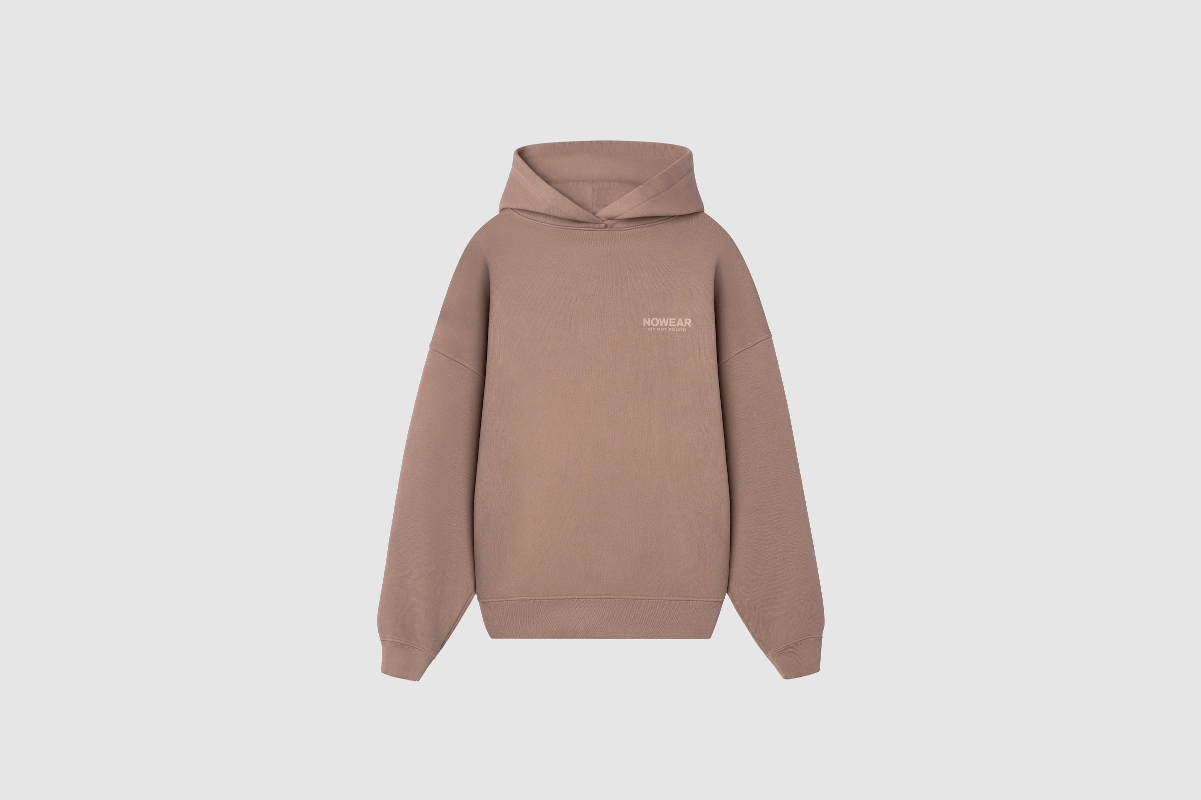 'Fit Not Found' Hoodie - Brown with Matte Cream Logo