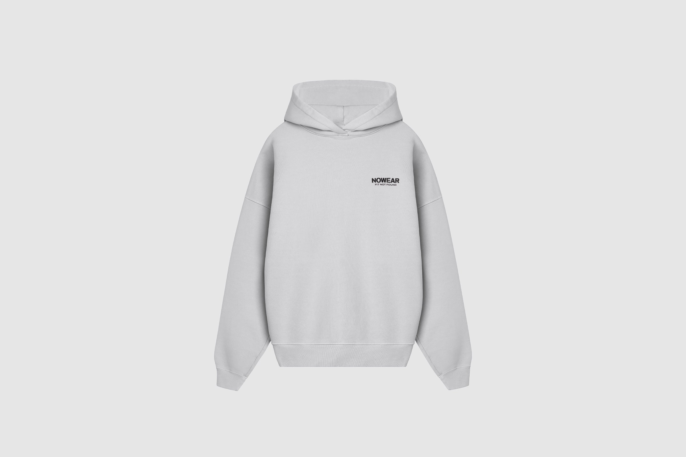 'Fit Not Found' Hoodie - Arctic Gray with Black Logo